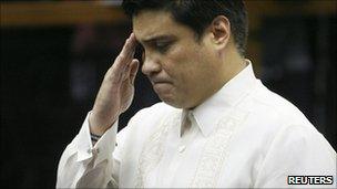 Juan Miguel Zubiri in the Philippines senate (3 Aug 2011)
