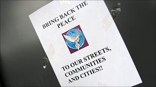 Poster calling for peace