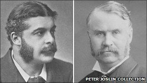 WS Gilbert (right) and Arthur Sullivan (Peter Joslin collection)