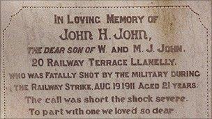 John John's grave Photo: Llanelli Library Service