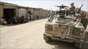 British troops in Helmand Province, Afghanistan, June 2008.