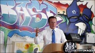 Prime Minister David Cameron speaks at Oxfordshire youth centre