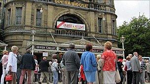 Festival goers at Buxton Opera House