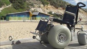 New beach huts for disabled users