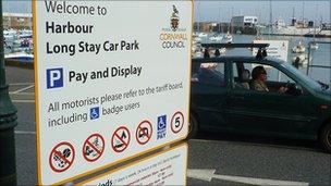 Penzance harbour carpark