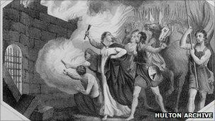 Boudicca burning city of London