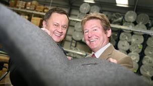 Cobra MD Gary Seale and Roy Pulley from Manufacturing Advisory Service West Midlands