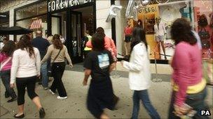 Shoppers on London's Oxford Street