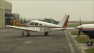 Private plane at Jersey Airport