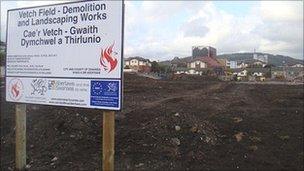 The site of the former Vetch Field