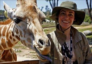 LJ Rich with giraffe