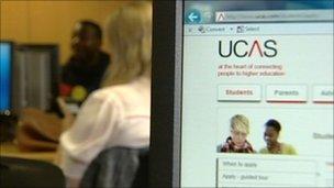 UCAS website and students