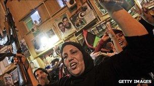 Libyan woman in Tripoli with a gun