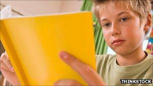 Boy reading