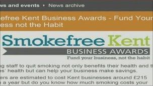 Smokefree Kent web page