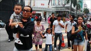 Malaysian people in the street