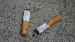 Cigarette ends