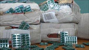 The drugs were seized in Belfast and Comber