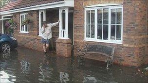 Resident in flooded Goole street