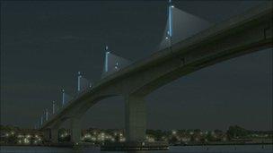 Itchen Bridge fitted with energy saving lights