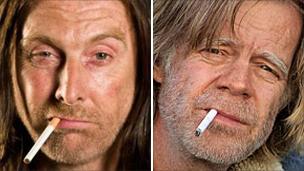 David Threlfall and William H Macy as Frank Gallagher