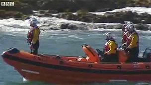 Lifeboat off Anglesey in the search on Thursday