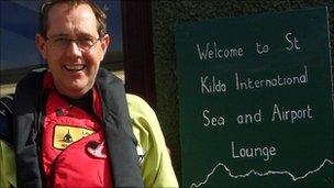 Peter Luff on Hirta, St Kilda. Pic: MoD