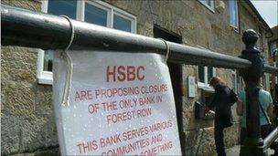 HSBC protest sign