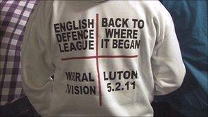 An English Defence League supporter