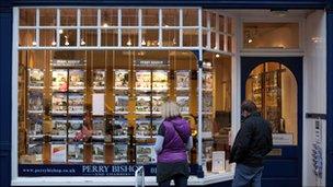 Estate agent's window