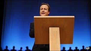 David Cameron at party conference