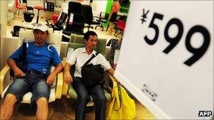 Ikea shoppers at a store in Beijing, China