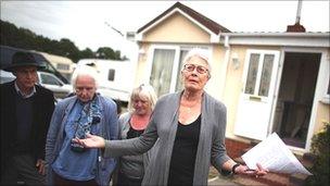 Vanessa Redgrave talks to residents