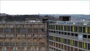 Old and newly refurbished flats at Park Hill