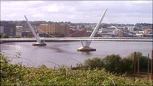 Peace bridge in Derry