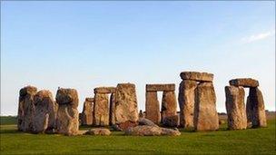 The prehistoric stone circle of Stonehenge, Wiltshire