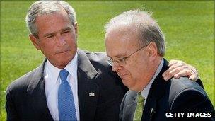 George W Bush and Karl Rove