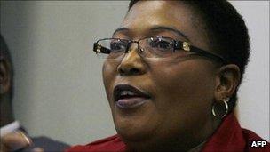 Deputy Prime Minister Thokozani Khupe (file photo)