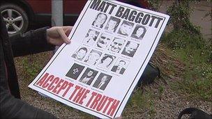 Poster criticising Chief Constable Matt Baggott