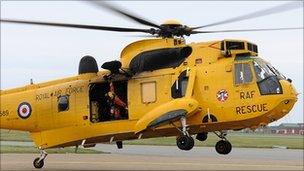 A Sea King rescue helicopter