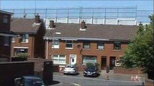 West Belfast peace line