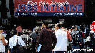 Jobs fair in LA organised by the Congressional Black Caucus