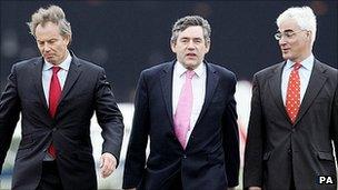 Tony Blair, Gordon Brown and Alistair Darling