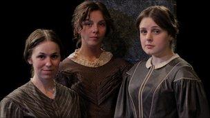 Catherine Kinsella, Sophia Di Martino and Rebecca Hutchinson in We Are Three Sisters