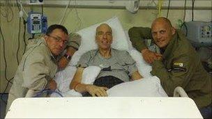 Simon Richardson welcomes a visit by friends Dave Hart and Magnus Backstedt