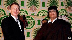 Tony Blair and Colonel Gaddafi