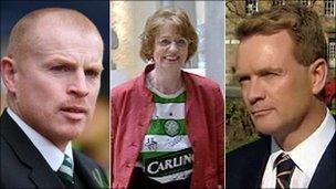 Neil Lennon, Trish Godman and Paul McBride QC