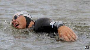 David Walliams swimming