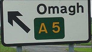 A5 road sign