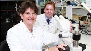 Enterprise Minister Arlene Foster and Professor Richard Kennedy